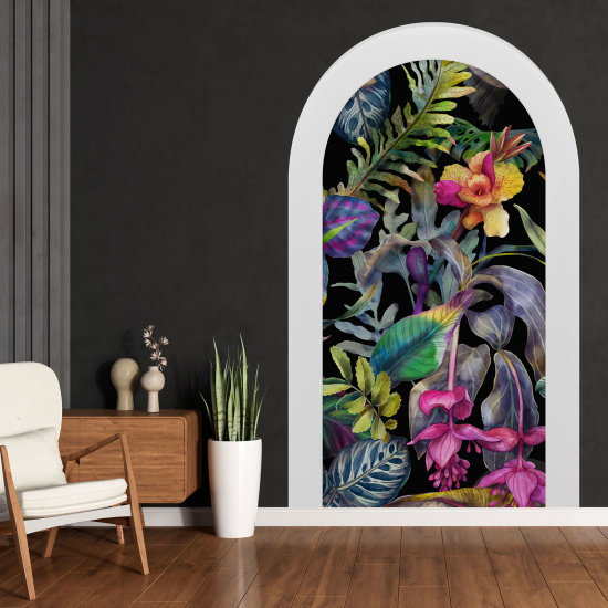 Vinilo Adhesivo Decorativo trampantojo 3D - Hojas Tropicales