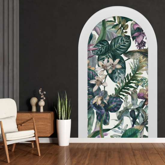 Vinilo Adhesivo Decorativo trampantojo 3D - Hojas Tropicales