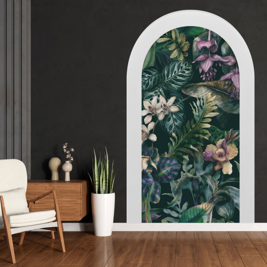 Vinilo Adhesivo Decorativo trampantojo 3D - Hojas Tropicales