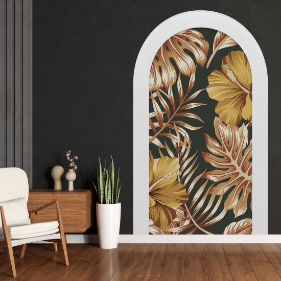 Vinilo Adhesivo Decorativo trampantojo 3D - Hojas Tropicales