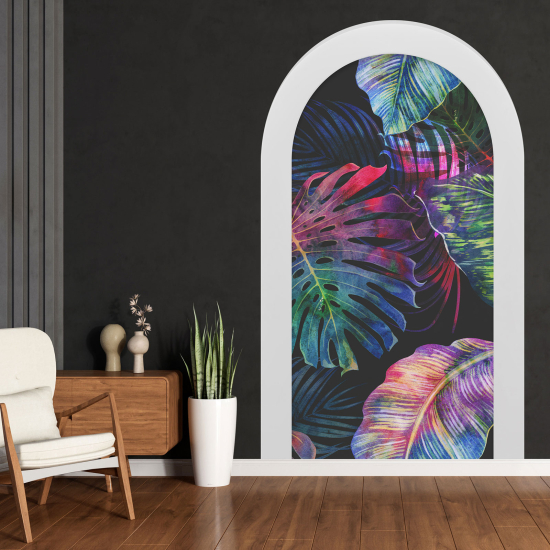 Vinilo Adhesivo Decorativo trampantojo 3D - Hojas Tropicales
