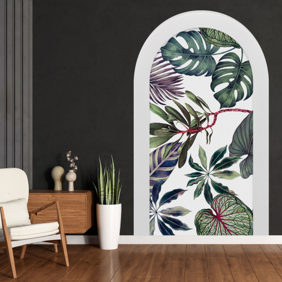 Vinilo Adhesivo Decorativo trampantojo 3D - Hojas Tropicales