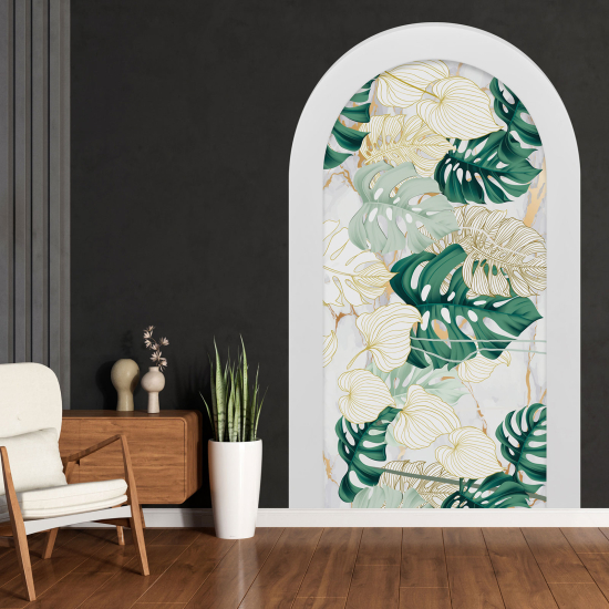 Vinilo Adhesivo Decorativo trampantojo 3D - Hojas Tropicales