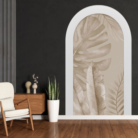 Vinilo Adhesivo Decorativo trampantojo 3D - Hojas Tropicales