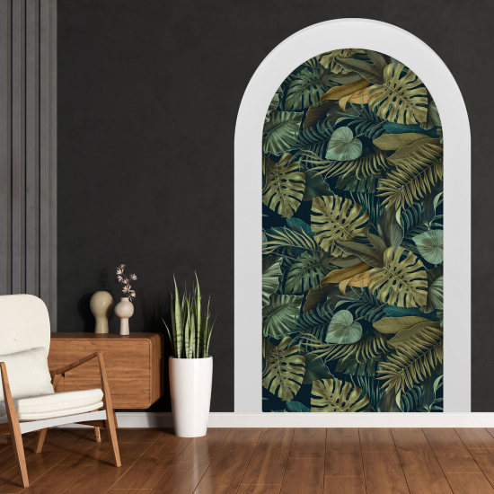 Vinilo Adhesivo Decorativo trampantojo 3D - Hojas Tropicales