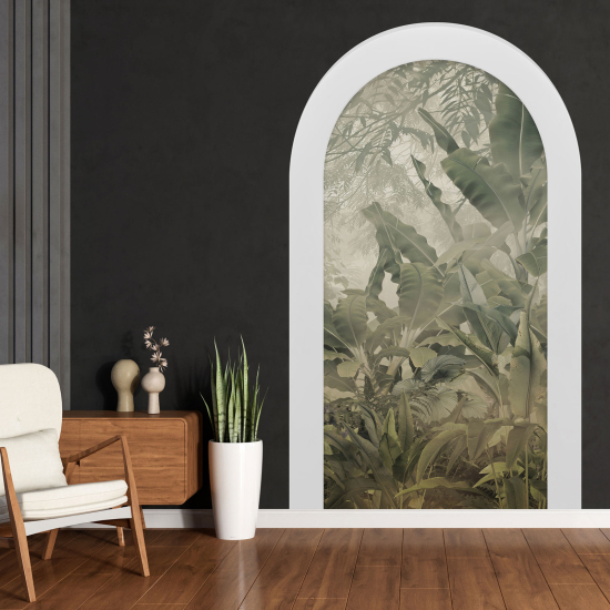 Vinilo Adhesivo Decorativo trampantojo 3D - Hojas Tropicales
