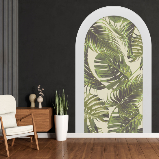 Vinilo Adhesivo Decorativo trampantojo 3D - Hojas Tropicales