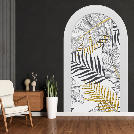 Vinilo Adhesivo Decorativo trampantojo 3D - Hojas Tropicales