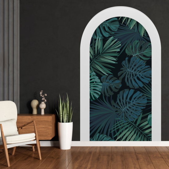 Vinilo Adhesivo Decorativo trampantojo 3D - Hojas Tropicales