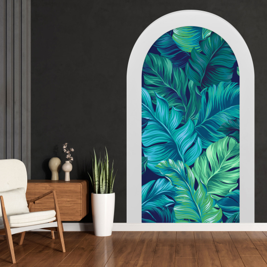 Vinilo Adhesivo Decorativo trampantojo 3D - Hojas Tropicales