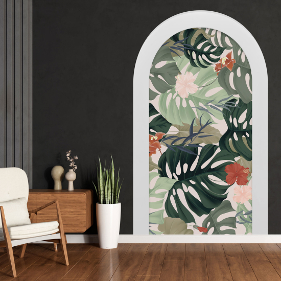 Vinilo Adhesivo Decorativo trampantojo 3D - Hojas Tropicales