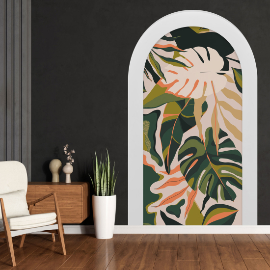 Vinilo Adhesivo Decorativo trampantojo 3D - Hojas Tropicales