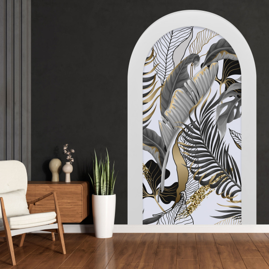 Vinilo Adhesivo Decorativo trampantojo 3D - Hojas Tropicales