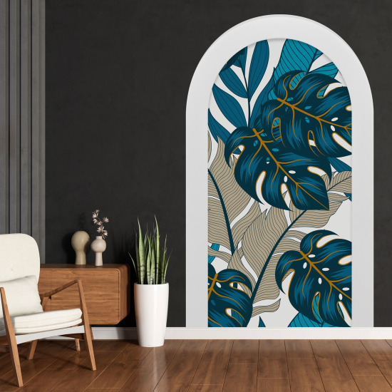 Vinilo Adhesivo Decorativo trampantojo 3D - Hojas Tropicales