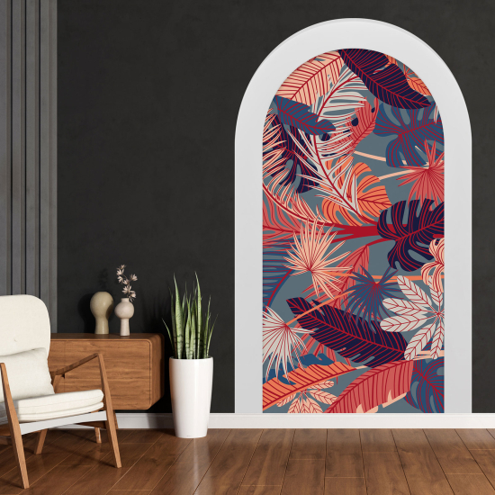 Vinilo Adhesivo Decorativo trampantojo 3D - Hojas tropicales