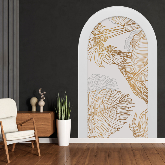 Vinilo Adhesivo Decorativo trampantojo 3D - Hojas tropicales