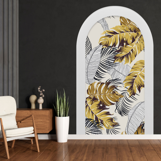Vinilo Adhesivo Decorativo trampantojo 3D - Hojas tropicales