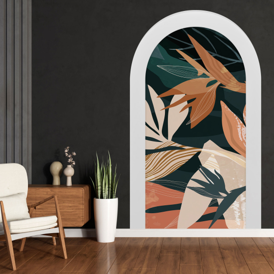Vinilo Adhesivo Decorativo trampantojo 3D - Hojas Tropicales