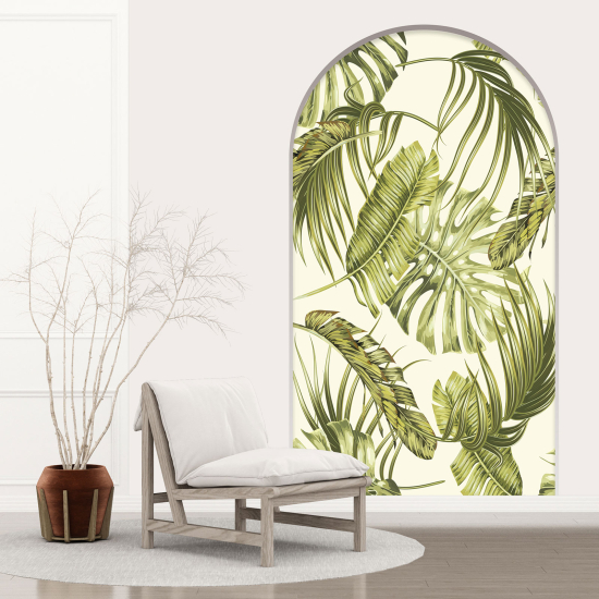 Vinilo Adhesivo Decorativo trampantojo 3D - Hojas tropicales