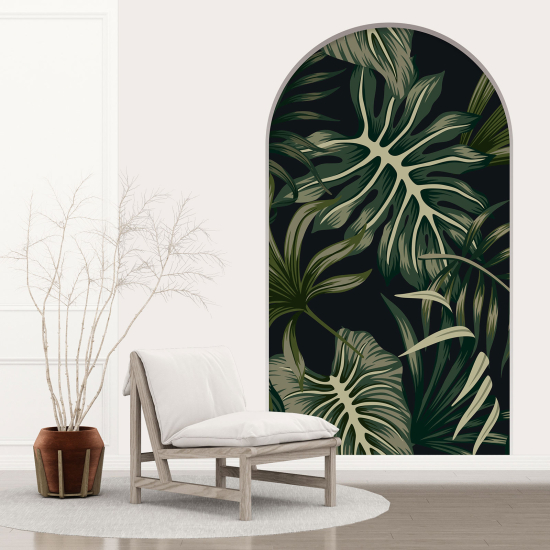 Vinilo Adhesivo Decorativo trampantojo 3D - Hojas tropicales
