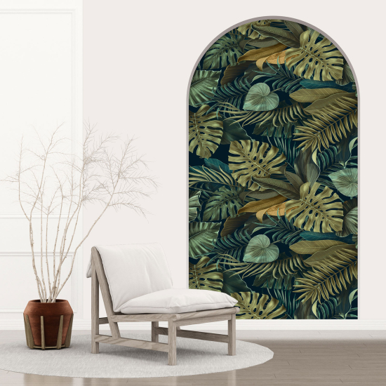 Vinilo Adhesivo Decorativo trampantojo 3D - Hojas Tropicales