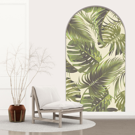 Vinilo Adhesivo Decorativo trampantojo 3D - Hojas Tropicales