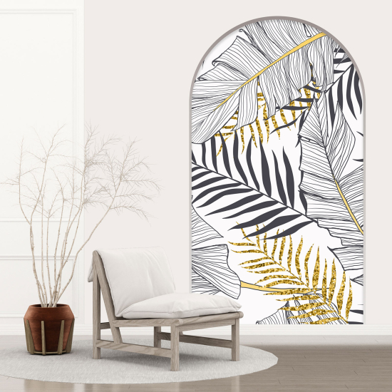 Vinilo Adhesivo Decorativo trampantojo 3D - Hojas Tropicales