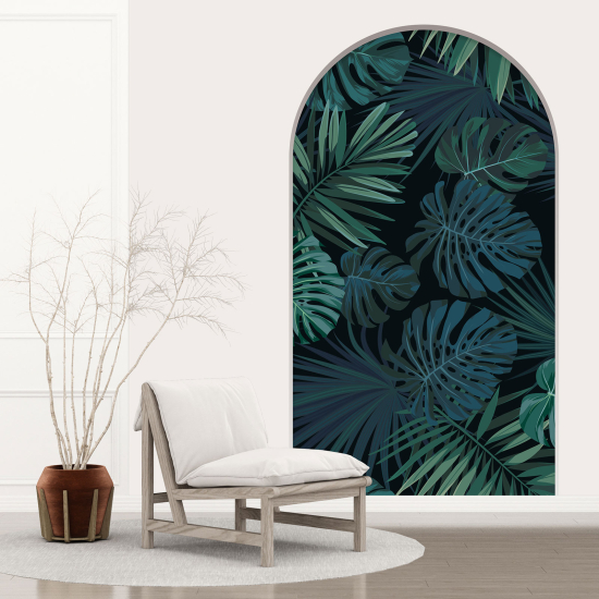 Vinilo Adhesivo Decorativo trampantojo 3D - Hojas Tropicales