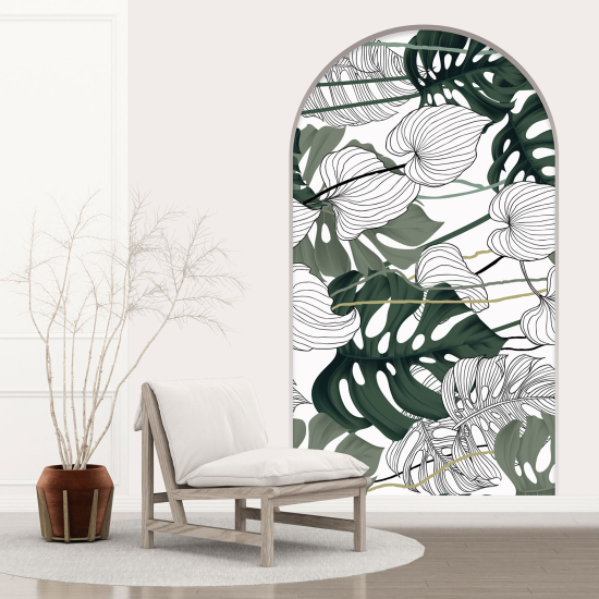 Vinilo Adhesivo Decorativo trampantojo 3D - Hojas Tropicales