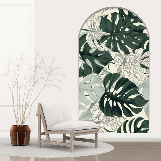 Vinilo Adhesivo Decorativo trampantojo 3D - Hojas Tropicales