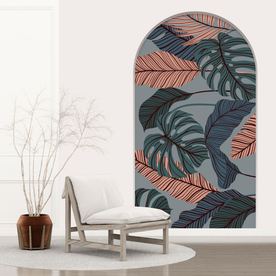 Vinilo Adhesivo Decorativo trampantojo 3D - Hojas Tropicales