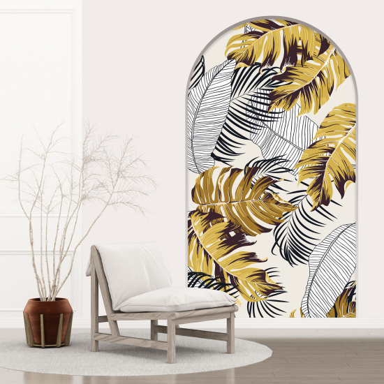 Vinilo Adhesivo Decorativo trampantojo 3D - Hojas Tropicales