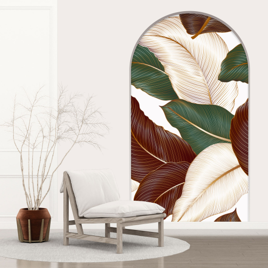 Vinilo Adhesivo Decorativo trampantojo 3D - Hojas tropicales