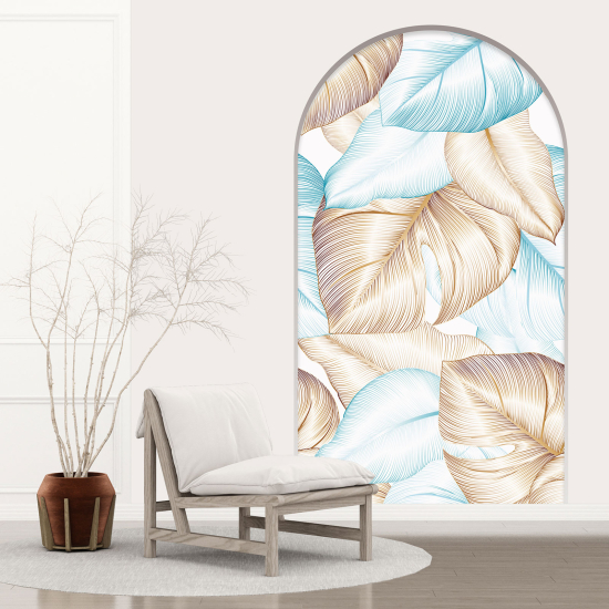 Vinilo Adhesivo Decorativo trampantojo 3D - Hojas tropicales