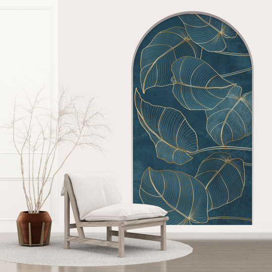 Vinilo Adhesivo Decorativo trampantojo 3D - Hojas tropicales