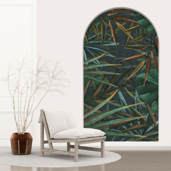 Vinilo Adhesivo Decorativo trampantojo 3D - Hojas tropicales