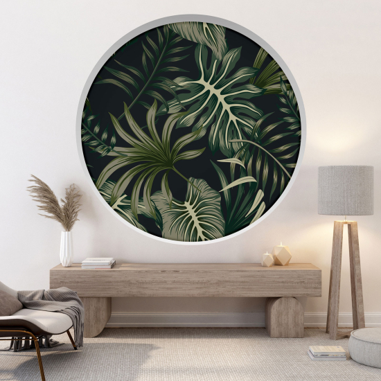 Vinilo Adhesivo Decorativo trampantojo 3D - Hojas Tropicales