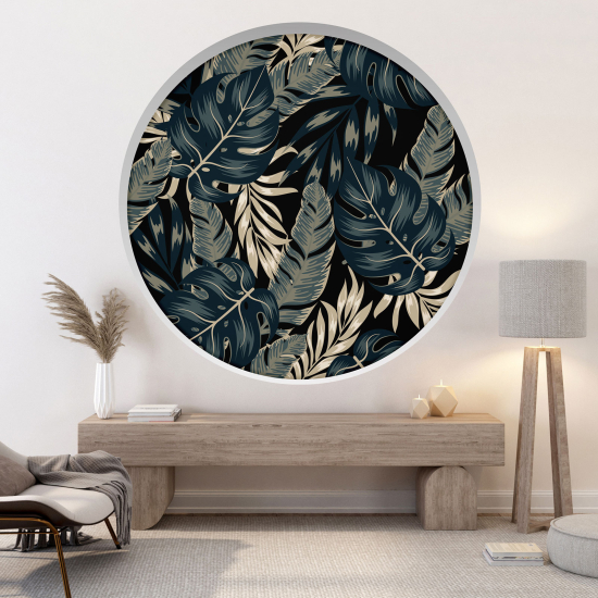 Vinilo Adhesivo Decorativo trampantojo 3D - Hojas tropicales