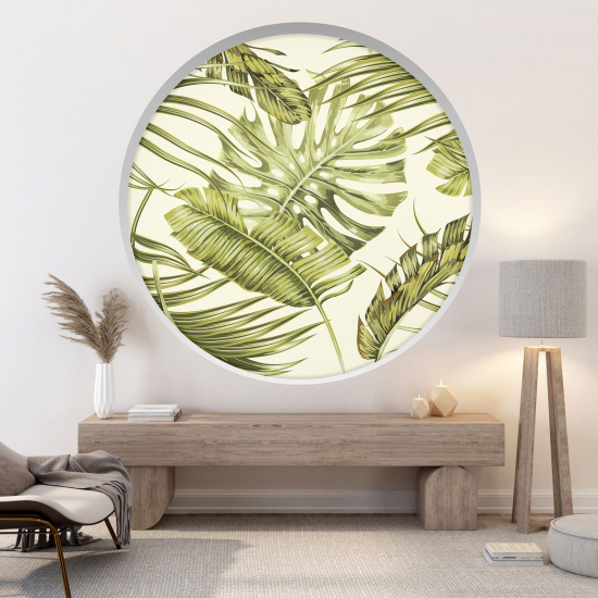 Vinilo Adhesivo Decorativo trampantojo 3D - Hojas Tropicales