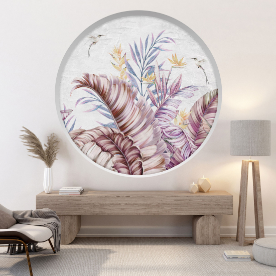 Vinilo Adhesivo Decorativo trampantojo 3D - Hojas Tropicales