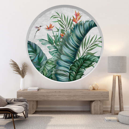 Vinilo Adhesivo Decorativo trampantojo 3D - Hojas Tropicales