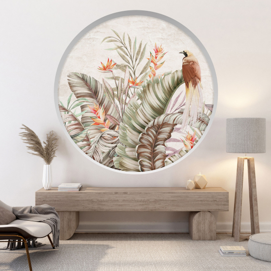 Vinilo Adhesivo Decorativo trampantojo 3D - Hojas tropicales