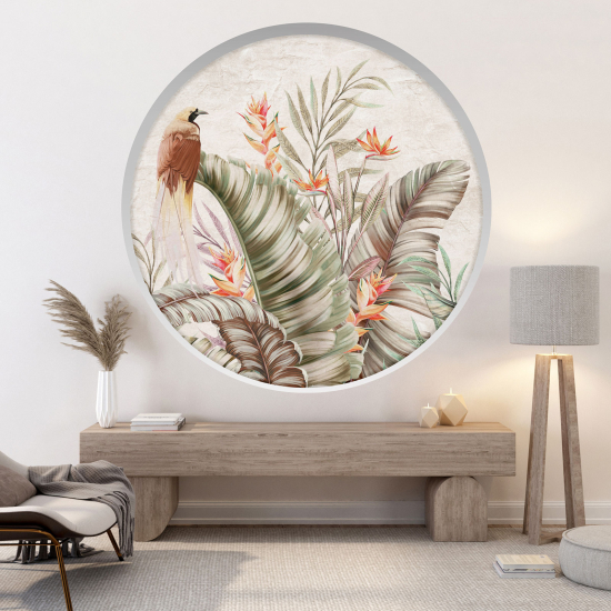 Vinilo Adhesivo Decorativo trampantojo 3D - Hojas tropicales