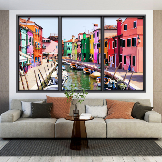 Vinilo Adhesivo Decorativo trampantojo 3D - Isla de Burano