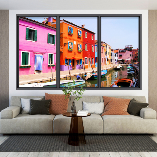 Vinilo Adhesivo Decorativo trampantojo 3D - Isla de Burano