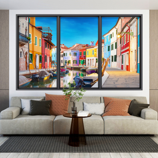 Vinilo Adhesivo Decorativo trampantojo 3D - Isla de Burano