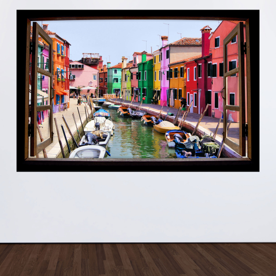 Vinilo Adhesivo Decorativo trampantojo 3D - Isla de Burano