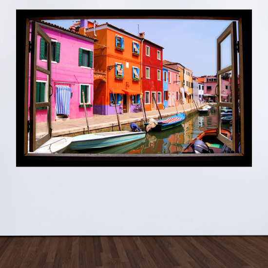 Vinilo Adhesivo Decorativo trampantojo 3D - Isla de Burano