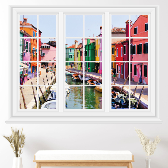 Vinilo Adhesivo Decorativo trampantojo 3D - Isla de Burano