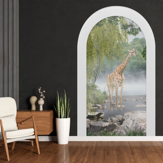 Vinilo Adhesivo Decorativo trampantojo 3D - Jirafa